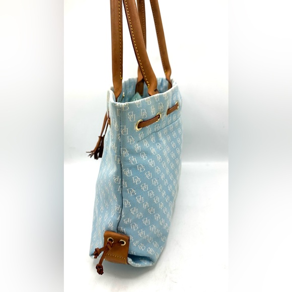 Dooney & Bourke Vintage Monogram Denim Tote – Light Blue *Clearance Rack* - Picture 4 of 8